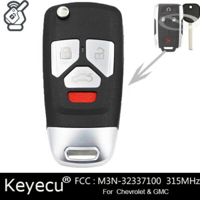 for GMC Sierra Chevrolet 2014-2020 Upgraded Flip Remote Car Key Fob M3N-32337100