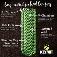 Klymit Static V Lightweight Sleeping Pad - only 18 oz
