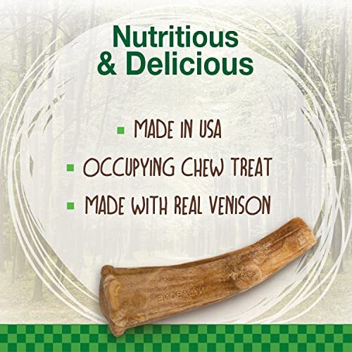 Nylabone Healthy Edibles WILD Antler Natural Long Lasting Venison Flavor Dog