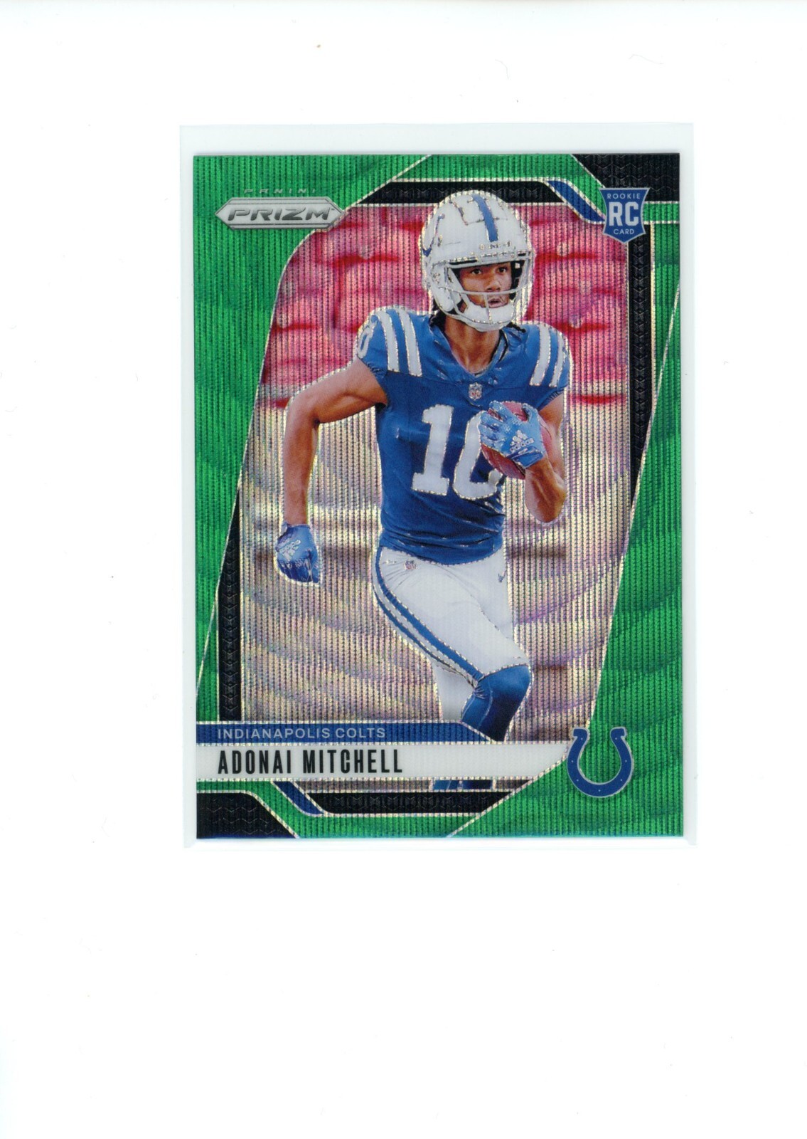 2024 Panini Prizm Adonai Mitchell #303 Green Wave Prizm Rookie Card RC Colts
