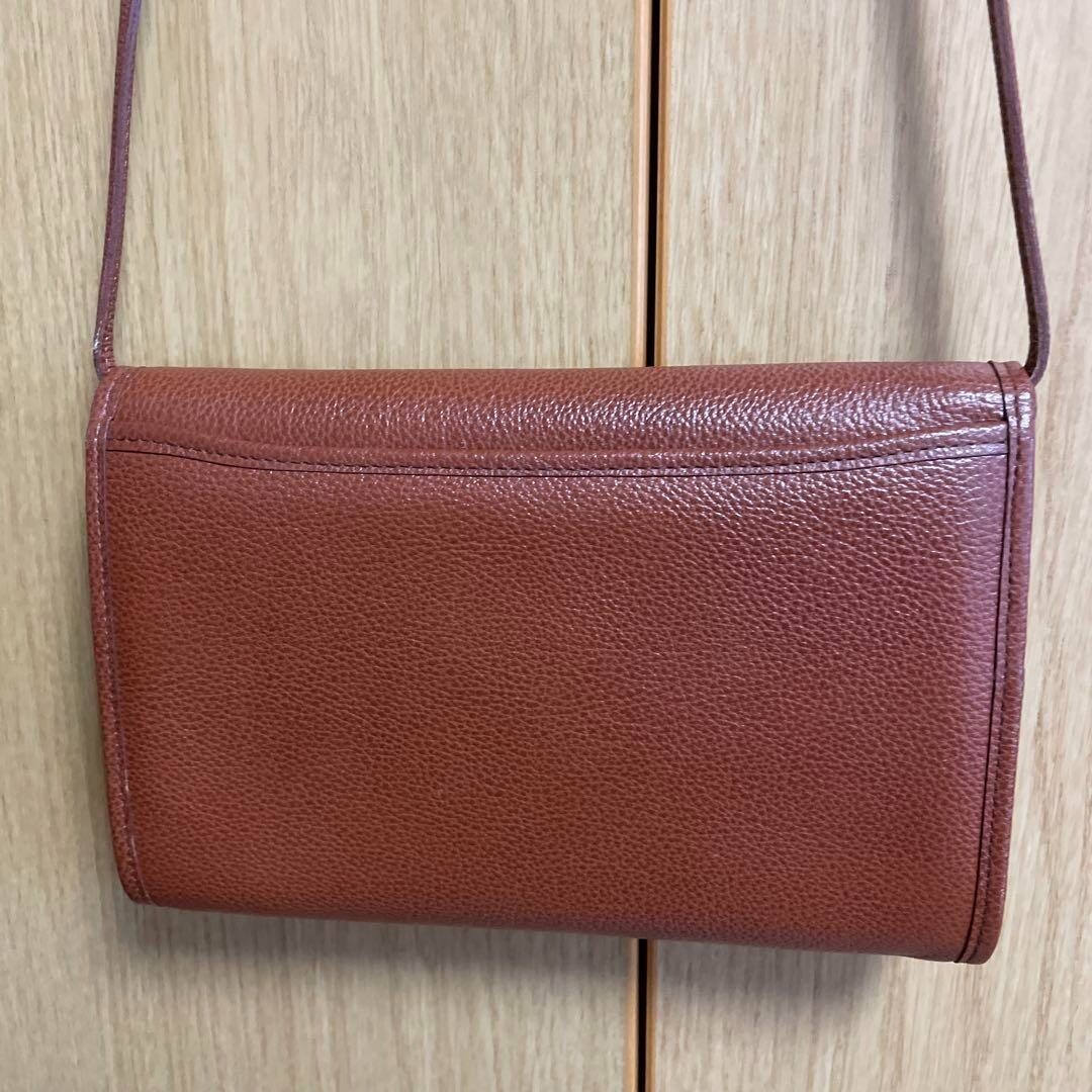 Borsa a tracolla Yves Saint Laurent triangolo logo pelle marrone autentica F0508187