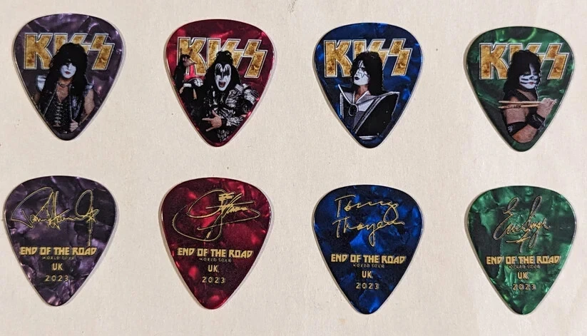 Kiss Guitar Pick Set Concert Memorabilia for sale | eBay