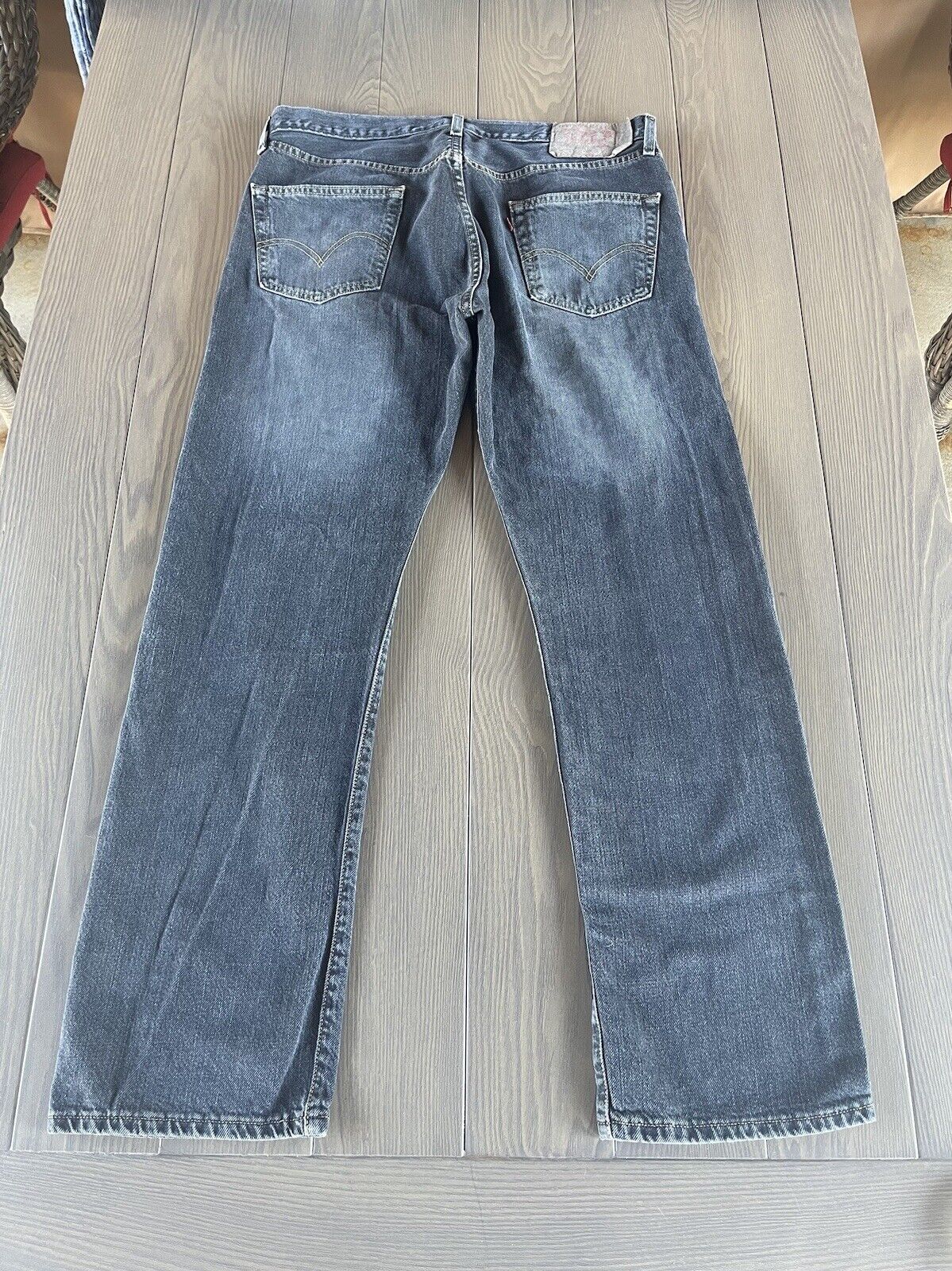 VTG Levis 501 Original Button Fly Blue Jeans 36X3… - image 13