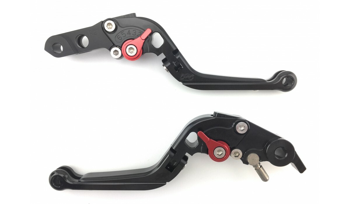 Levier d'embrayage frein pour BMW R1200ST look sport noir et rouge - 2