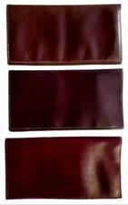 CHECKBOOK COVER / Long WALLET Genuine SOFT+SLIM GOAT LEATHER Money CARDS License