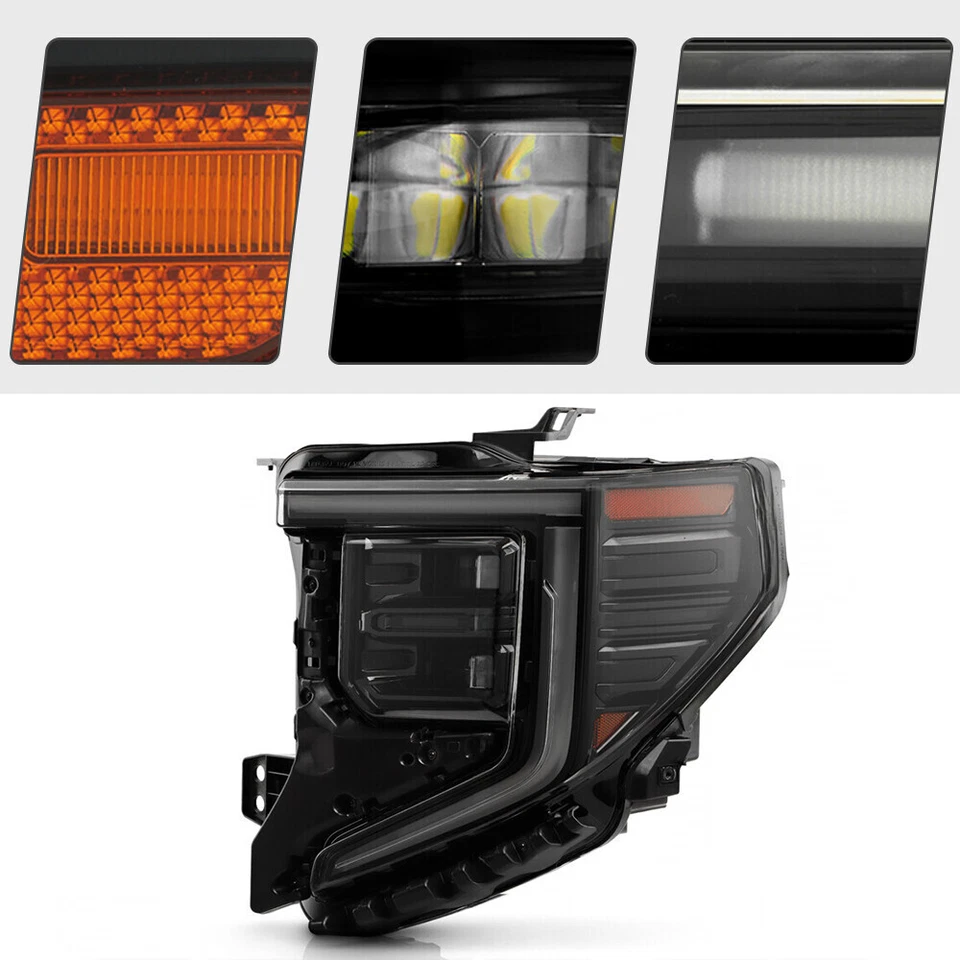 Fits For 2022-2024 GMC Sierra 1500 Elevation Pro SLE Full LED Headlight Driver Foto 4 de 4