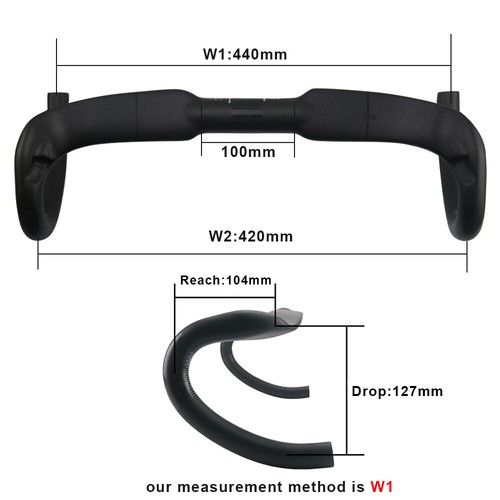 1-1/4"Racing Bike Carbon Handlebar Inner Routing Road Bicycle Drop Bar USA Stock - Picture 19 of 25