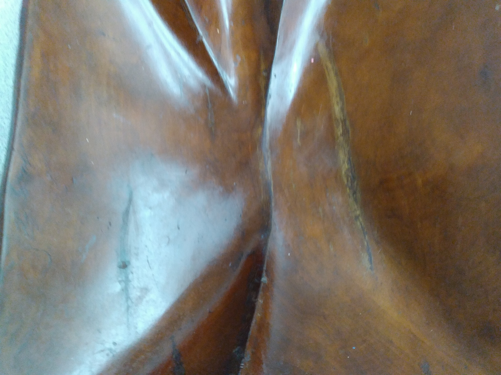 Vintage 16" Wooden Bowl Hand Carved Teak Wood Serving Salad Fruit Wood Bowl eBay