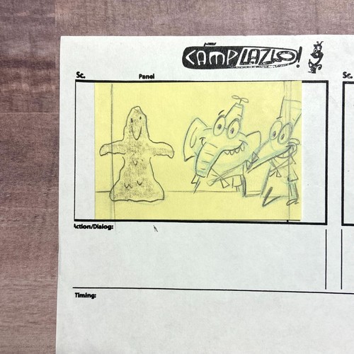 RARE Camp Lazlo Storyboard Panel - Raj Clam “Meatman” Cartoon Network! - Picture 2 of 9