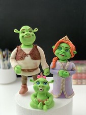 Shrek Fiona And Baby Ogre Handmade Edible Cake Topper,