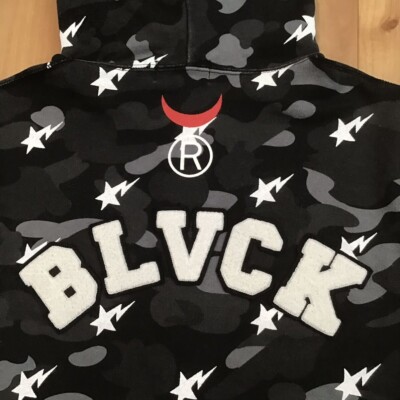 BAPE × BLACK SCALE Shark full zip hoodie A Bathing Ape Size S | eBay