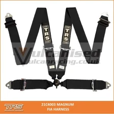 TRS Motorsport Magnum FIA Approved 4 Point Harness 3" Straps In Black 2030 exp