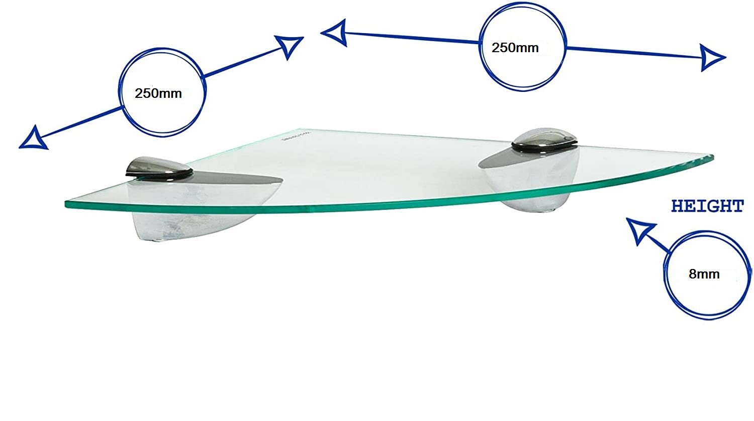 6 Sizes Opaque OR Clear Glass Shelf Shelving Bathroom Shower Shelves eBay