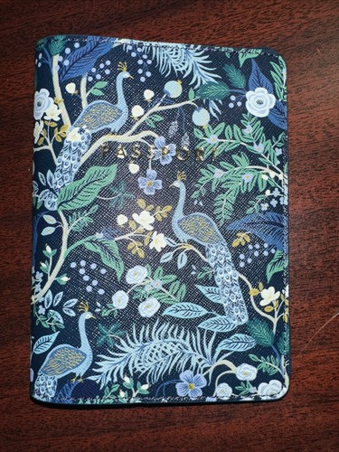 Rifle Paper Co. Company PEACOCK PASSPORT HOLDER NEW