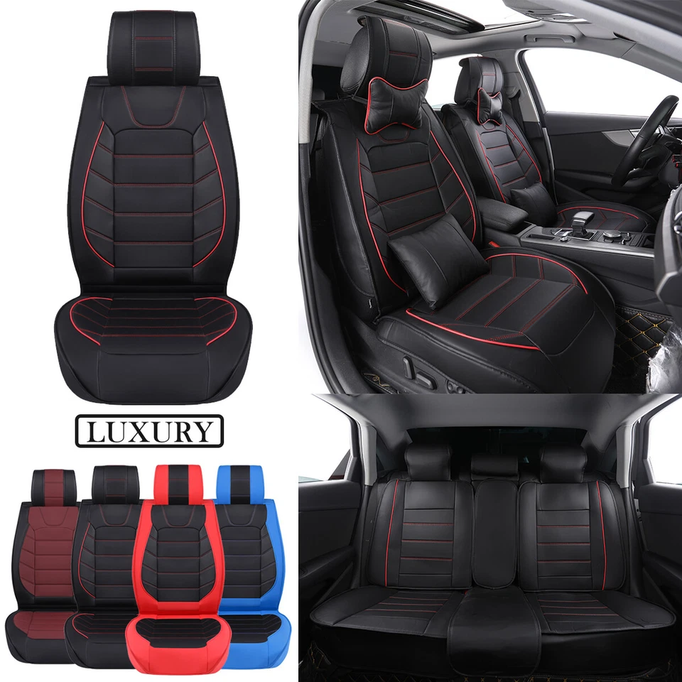 Funda de asiento de coche de cuero PU para Cadillac DTS STS XTS 2 asientos 5 asientos Foto 4 de 4