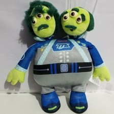 Miles From Tomorrowland Plush Watson Crick Disney Store Two Head Alien 14"