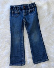 Gymboree Outlet Bow Pocket Jeans Size 5 Adjustable Waist Snap/Zip VGUC
