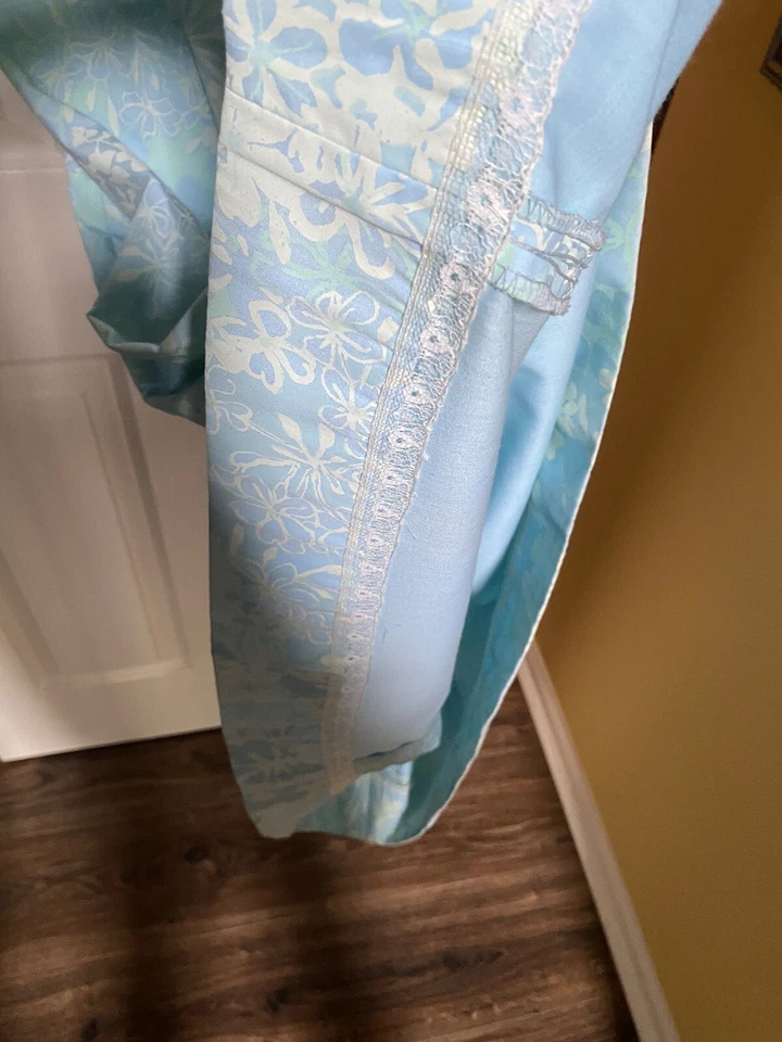Maxi Vestido Mod Vintage Años 60 Lilly Pulitzer Azul Floral Cintura Imperio Foto 4 de 4