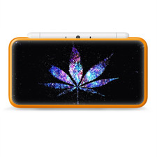 Skins Decal Wrap for Nintendo 2DS XL - pot leaf marijuana cosmic galaxy