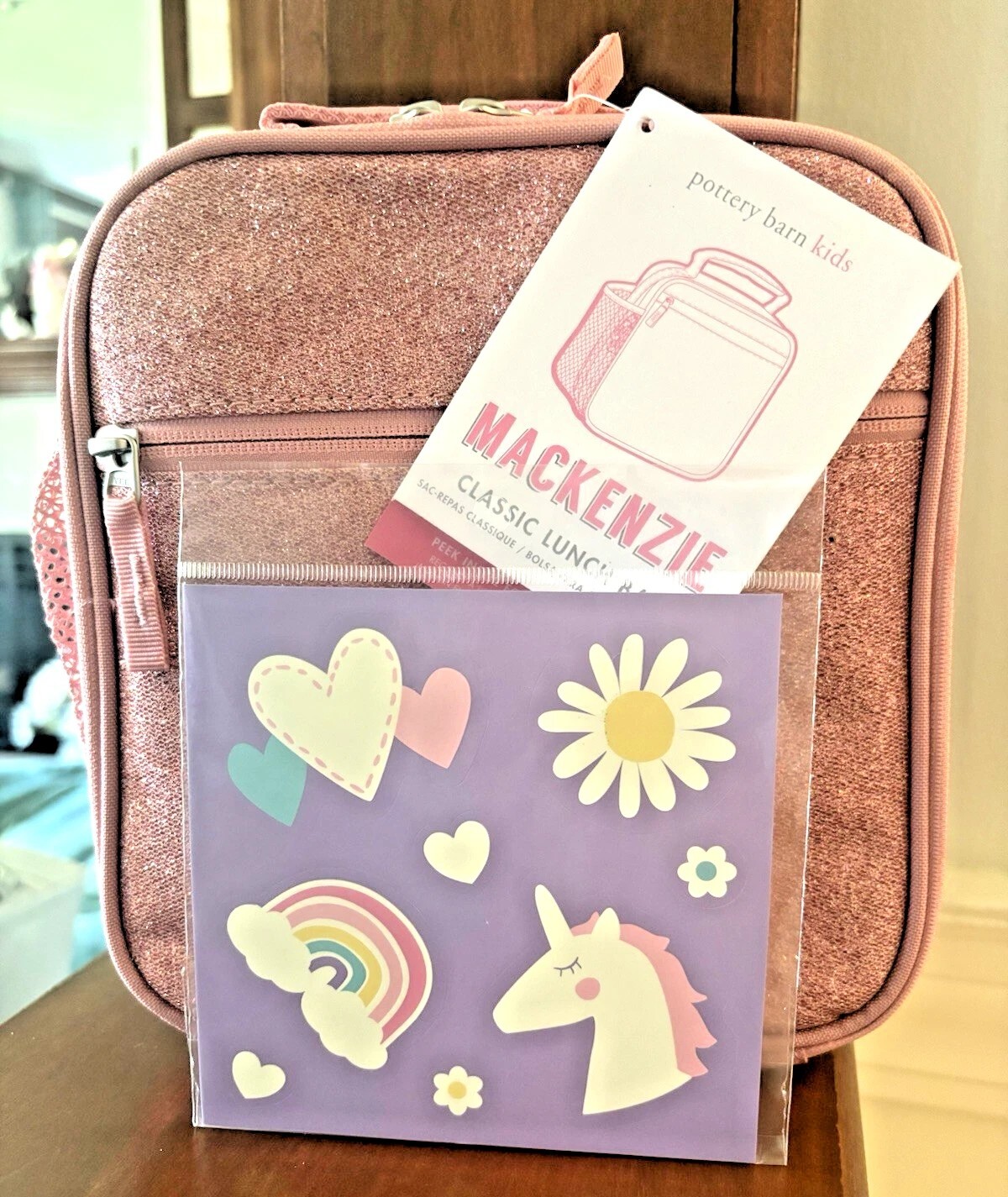 PONY Fienile in ceramica bambini scuola Disney principessa glitter PRANZO SCATOLA borsa Frozen pre k.