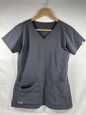 EUC-Grey  s Anatomy Signature XS Women  s Scrub Top Steel/Gray