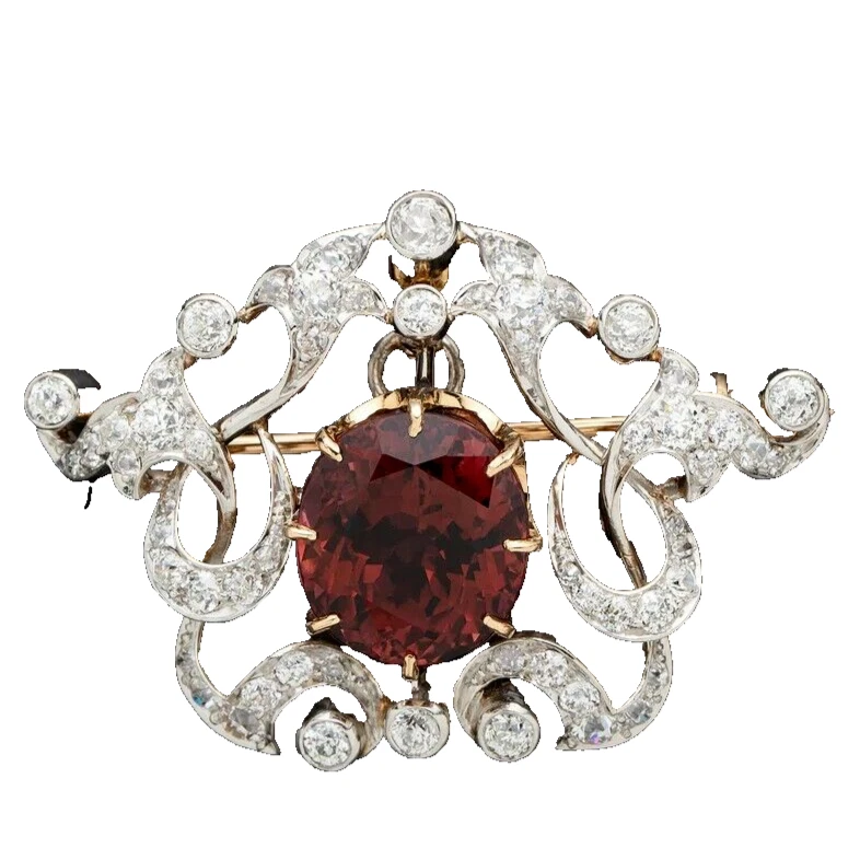 Ruby brooch pin deals