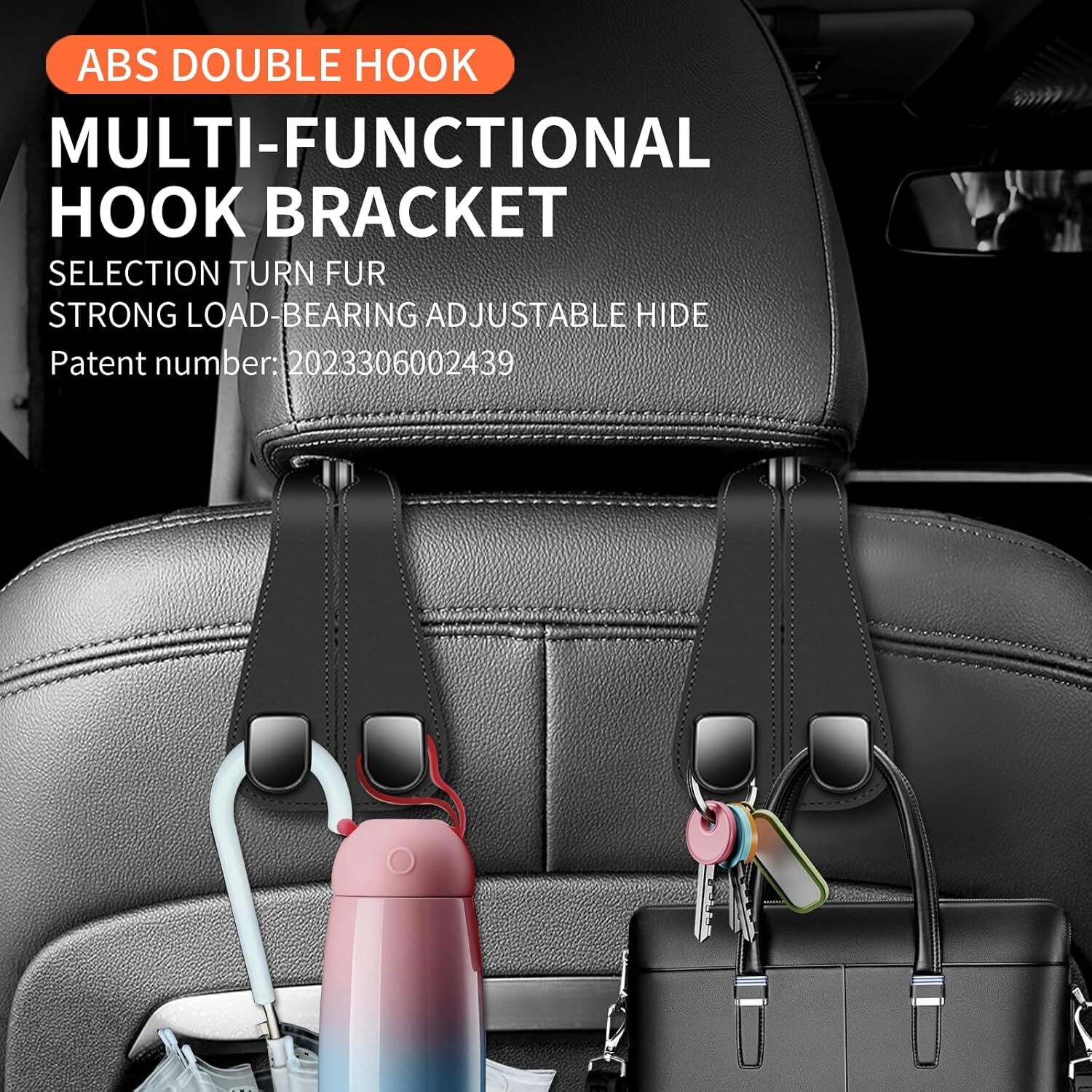 Hook for Car, Easy to Install and Remove, Suitable for Most Seat Back Storage