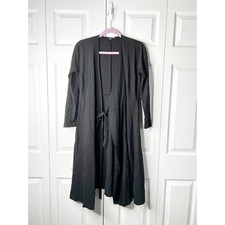 Seventy Black Long Sleeve Wrap Knee Length Dress Women's Size Medium M**