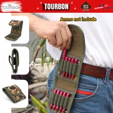 TOURBON Shooting Cartridge Holder Belt Pouch Rifle Shell Carrier Ammo Carry Case