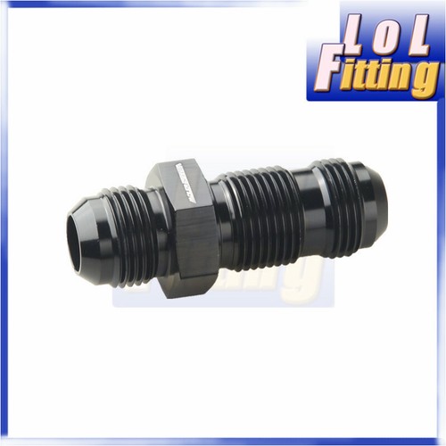 -10AN AN10 Straight Bulkhead Union Adapter Fitting Aluminum Black - Picture 3 of 7