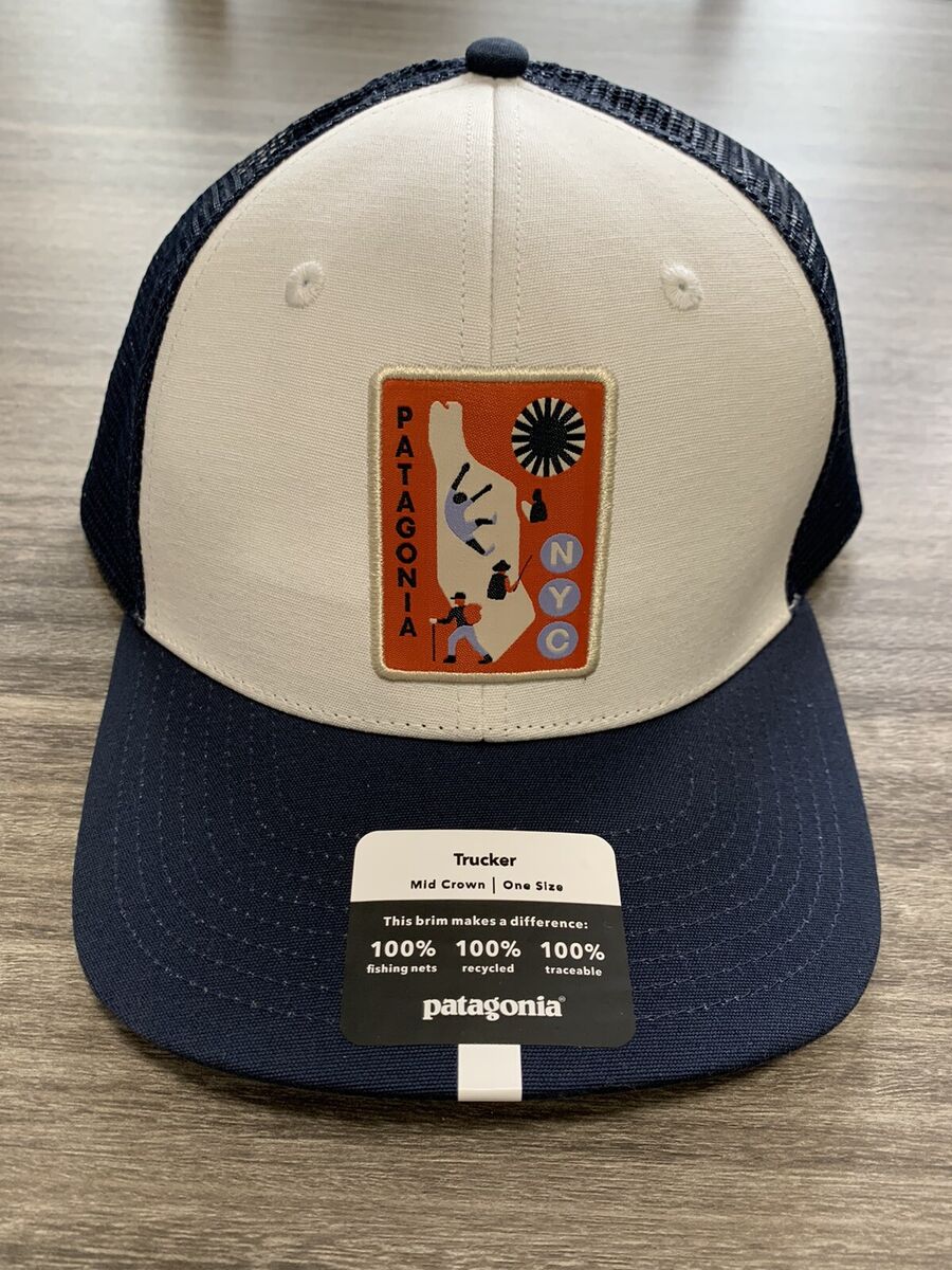 Patagonia NEW YORK CITY NYC Cap Trucker Mid Crown Hat Patagonia NEW YORK CITY NYC Cap Trucker Mid Crown Hat