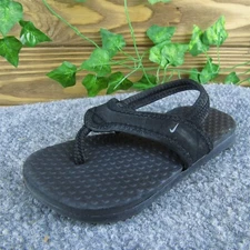 Nike Unisex Flip Flop Shoes Black Synthetic Pull On Size T 8 Medium