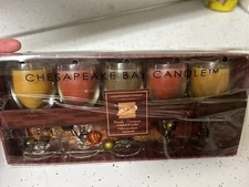 Chesapeake Bay Candle Set, Fireside Cinnamon Oak Leaf And Cedar