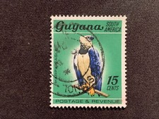 GUYANA SOUTH AMERICA 1968 WILDLIFE 15C HAPPY EAGLE - FINE USED