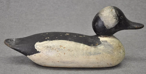 RARE VINTAGE MASON TACK EYE BUFFLEHEAD DRAKE DUCK DECOY OLD HUNTER'S PAINT 1920S