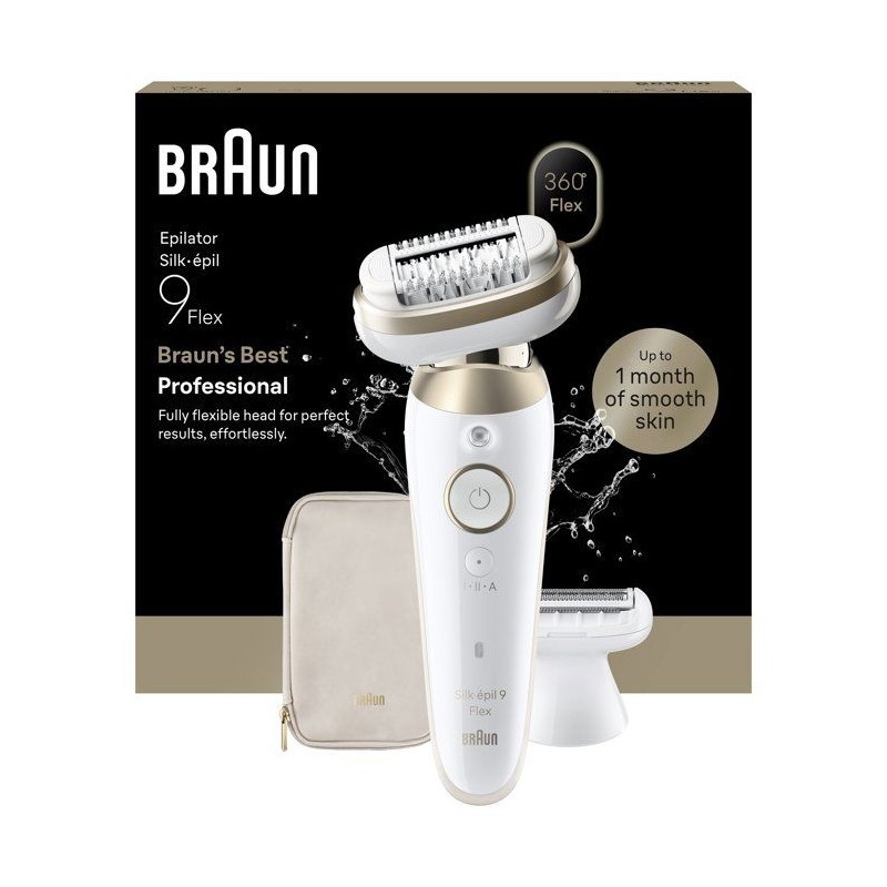 Épilateur électrique Braun Silk-épil étanche sans fil 2 vitesses blanc