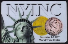 5m NYINC Coin Show New York (12/97): Statue of Liberty, Ancient Coins Phone Card