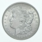 (1) AU 1921 (P) Morgan Silver Dollar Almost Uncirculated 90% *0568 — photo 1