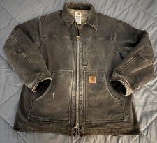Vintage Carhartt Black Canvas Detroit Sherpa ...
