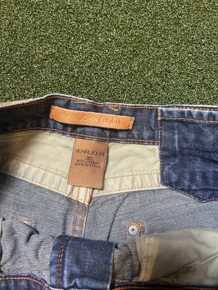 Sean John Baggy Jorts Men's Blue Denim Jean Shorts Size 32 Y2K Hip Hop Vintage - Image 3 of 4