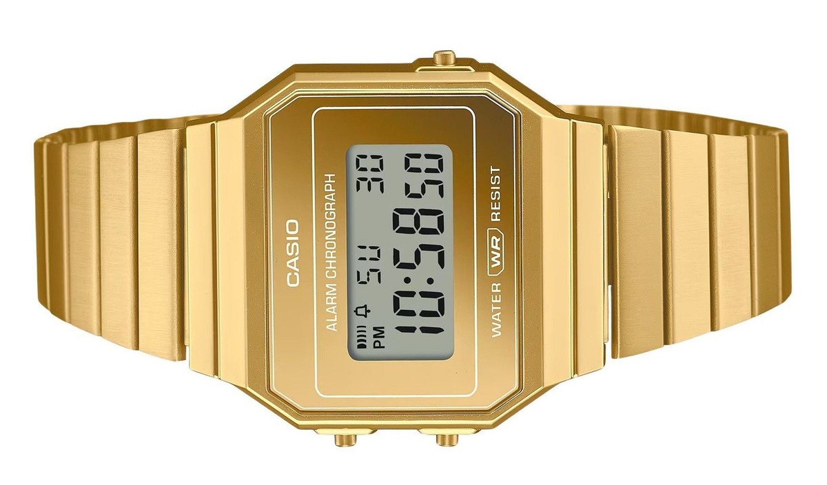 Casio Vintage Digital Gold Stainless Steel Quartz A700WEVG Casio Vintage Digital Gold Stainless Steel Quartz A700WEVG