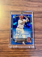 2025 Bowman Chrome JJ Wetherholt 1st Bowman Sapphire Auto /199 Cardinals
