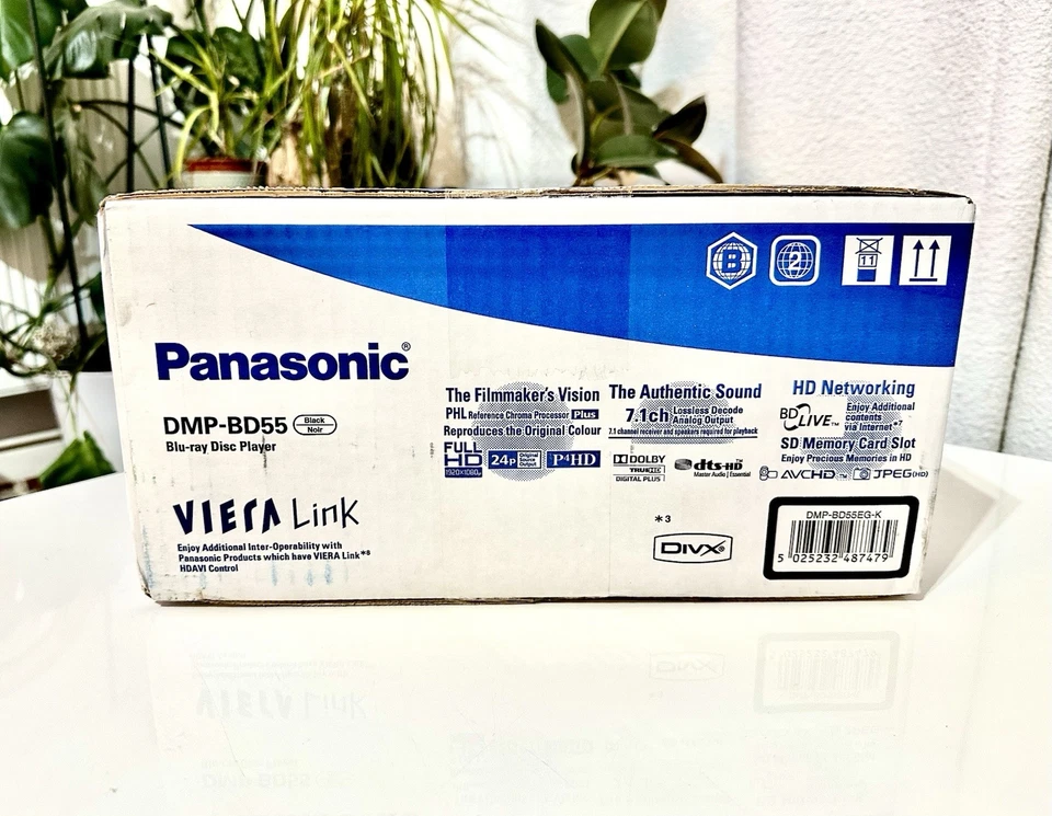 Panasonic DMP-BD55EG-K HDMI Blu-ray Reproductor de DVD 7.1 Audio Nuevo Sellado Raro Foto 4 de 4