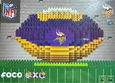 Minnesota Vikings NFL BRXLZ Football 3-D Construction Block Set