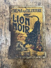 Insegna Targa Lion Noir Lamierino Originale Vintage Design Rare Modernariato