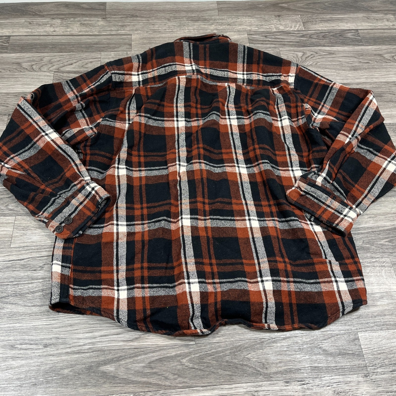 WOLVERINE Button Down Collared Brown Plaid Casual… - image 3