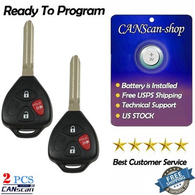 2 For 2005 2006 2007 2008 2009 2010~13 Scion TC Keyless Car Remote Uncut Key Fob