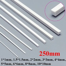 250mm ABS Plastic Rod Square Solid Bar Strip DIY Model Building 1 1mm to 10 10mm