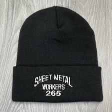 Cappello da lavoro in lamiera 265 berretto maglia nero con polsini uomo taglia unica abbigliamento da lavoro