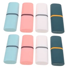  8 Pcs Toothpaste Travel Container Decorative Toothbrush Holder Portable Case
